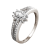 Silver Oval Cut Cubic Zirconia Ring