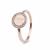 9k Rose Gold Cubic Zirconia Round Ring (10mm Diameter)